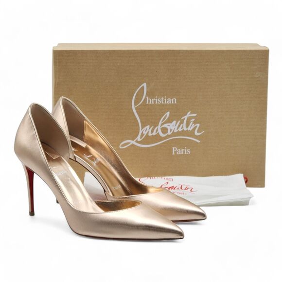 Christian Louboutin Shoes - Christian Louboutin Iriza Pumps 85 - Metallic Leather - Gold - 39 8.5 US $845